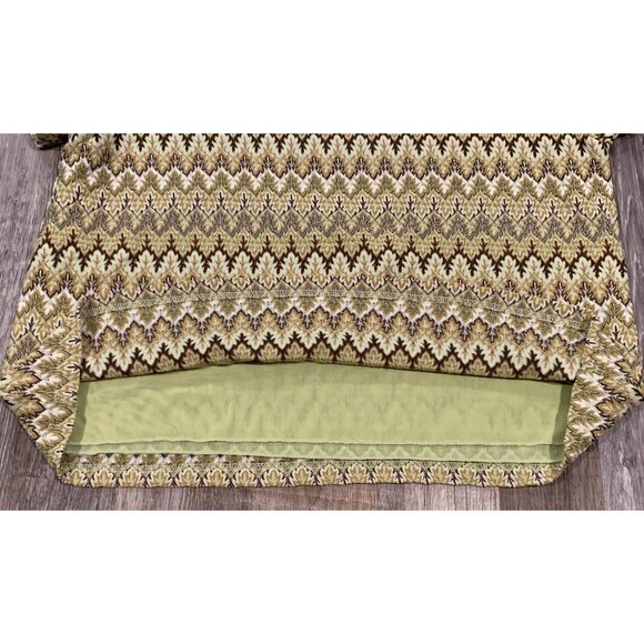 Alfred Dunner Womens Zigzag Pattern Short Sleeve Knit Top Lined Multicolor Sz XL - Picture 7 of 14